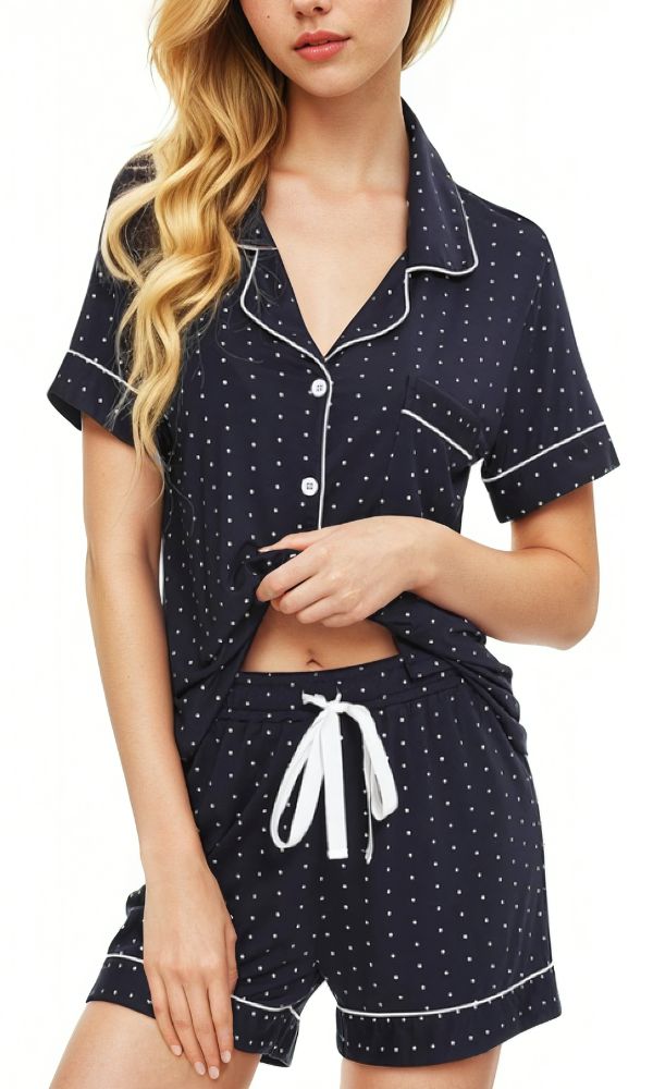 NAVY DOT SILKY SOFT BAMBOO BOXER SET -ARRIVING SOON!