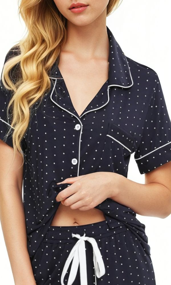 NAVY DOT SILKY SOFT BAMBOO BOXER SET -ARRIVING SOON!