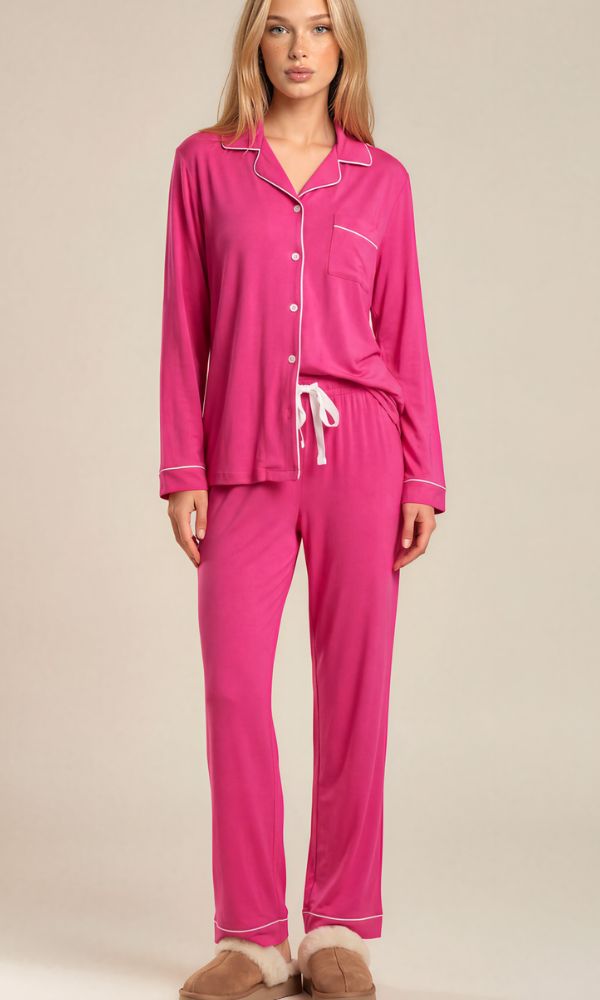 HAUTE PINK SILKY SOFT BAMBOO PJs