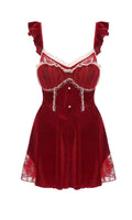 FIFI ROUGE VELVET BABYDOLL