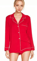 LIPSTICK RED BAMBOO BOXER SET